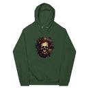 "Stay Stylish and Sustainable with Burkesgarb Rose $kull Unisex Eco Raglan Hoodie"