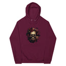"Stay Stylish and Sustainable with Burkesgarb Rose $kull Unisex Eco Raglan Hoodie"