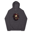 "Stay Stylish and Sustainable with Burkesgarb Rose $kull Unisex Eco Raglan Hoodie"