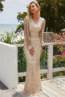 Boho Chic Vibes: Fringe Sleeve Maxi Dress at Burkesgarb