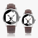 "Elevate Your Style with Burkesgarb's Leather Band Wide Type Quartz Watch"