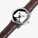 "Elevate Your Style with Burkesgarb's Leather Band Wide Type Quartz Watch"