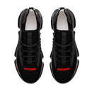 "Experience Unmatched Style and Comfort with Burkesgarb All Black Men's Air Heel React Sneakers"