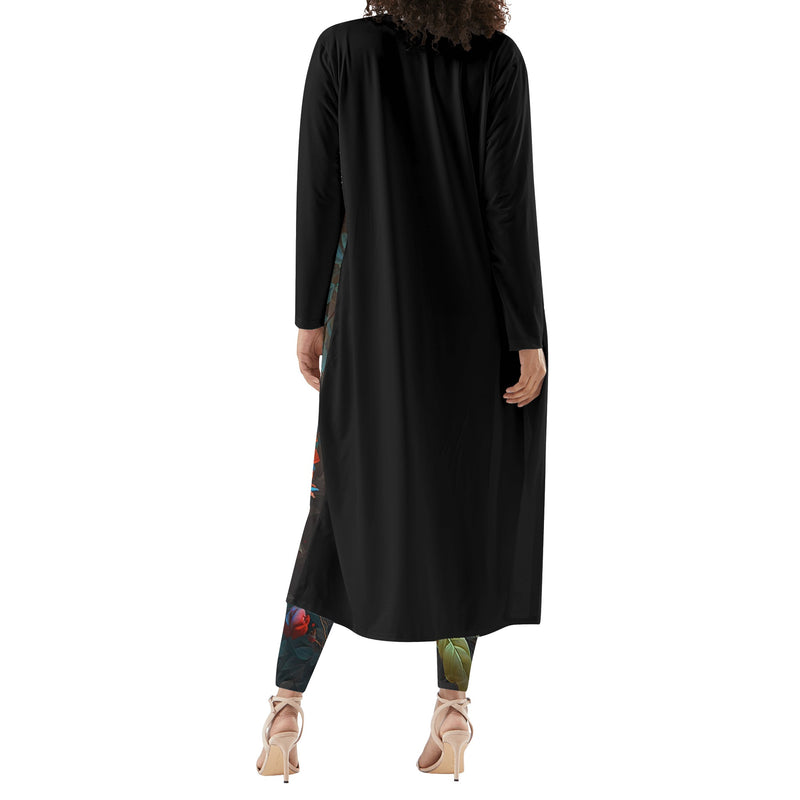 "Stay Cozy and Chic with Burkesgarb Women's Long Sleeve Cardigan and Leggings 2pcs"