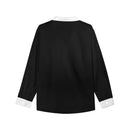 Elevate your fashion game with Burkesgarb's "Strange Rainbow" Women's Long Sleeve Button Down Shirt.