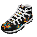 "Experience the Ultimate Style and Performance with Burkesgarb 'Paradise Lines' Men's Upgraded High Top Retro Basketball Sneakers"