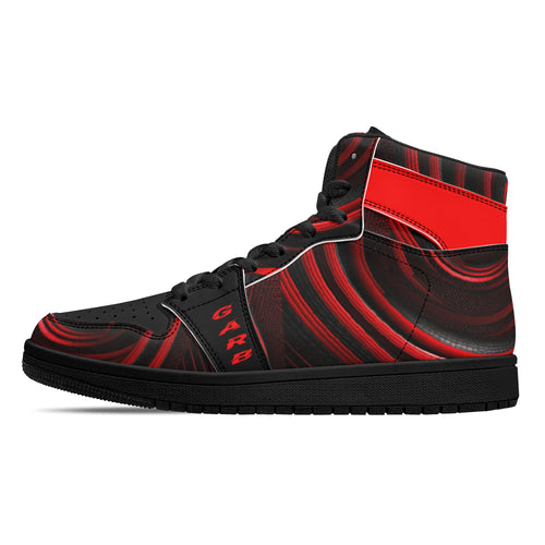 Step up your style with Burkesgarb Red Line Mens High Top Leather Sneaker