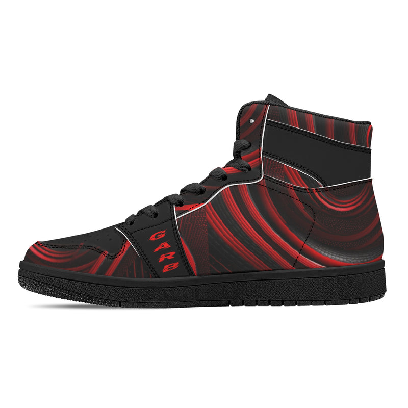 Step up your style with Burkesgarb Red Line Mens High Top Leather Sneaker