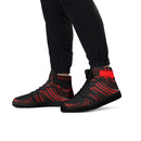 Step up your style with Burkesgarb Red Line Mens High Top Leather Sneaker
