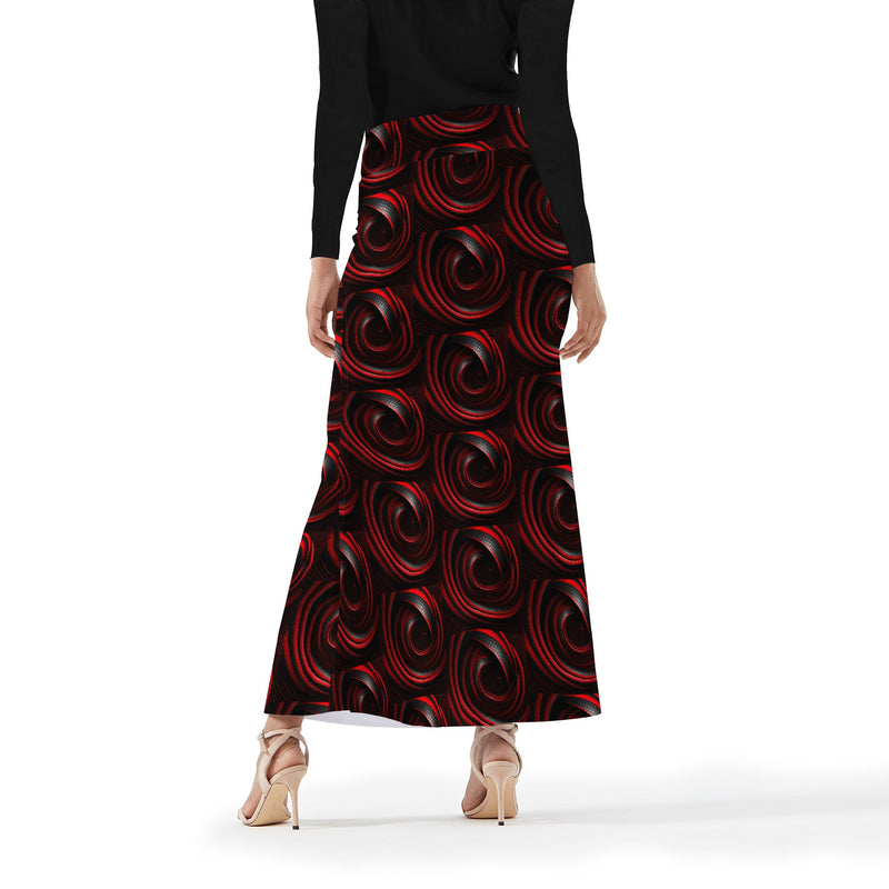 Stand Out in Style with Burkesgarb Red Line Womens Full Length Skirt