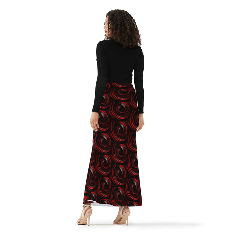 Stand Out in Style with Burkesgarb Red Line Womens Full Length Skirt