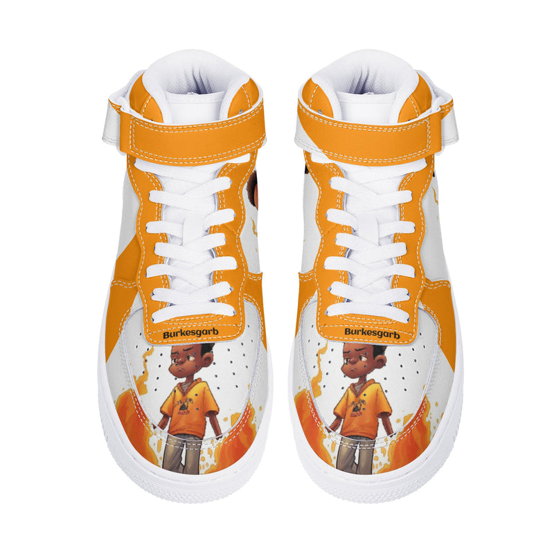 Elevate Your Style with Burkesgarb Thru the Fire II Mens High Top Leather Sneakers