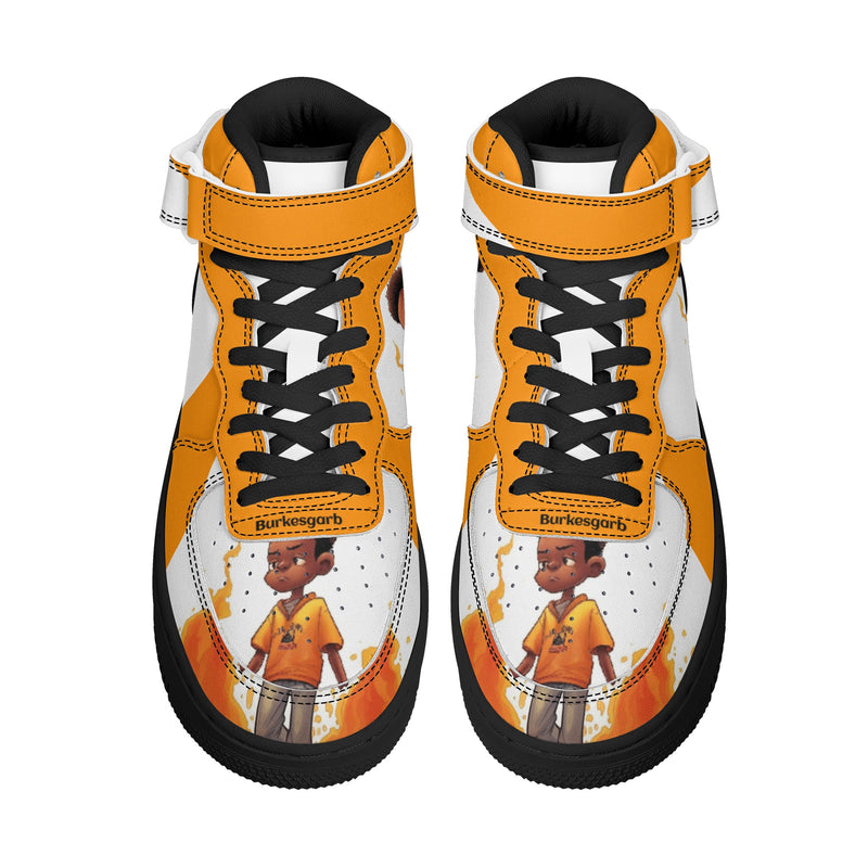 Elevate Your Style with Burkesgarb Thru the Fire II Mens High Top Leather Sneakers