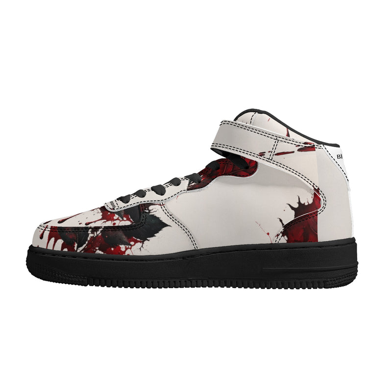 Burkesgarb Blood on the Leaves Mens High Top Leather Sneaker - Bold and Edgy Footwear