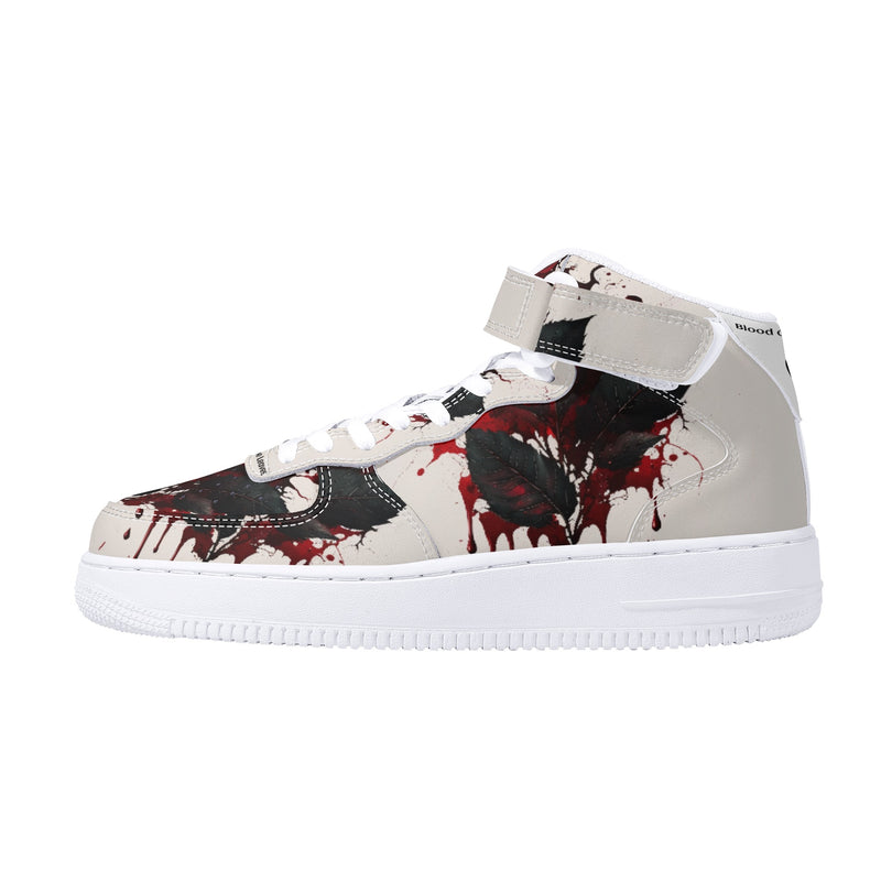 Burkesgarb Blood on the Leaves Mens High Top Leather Sneaker - Bold and Edgy Footwear