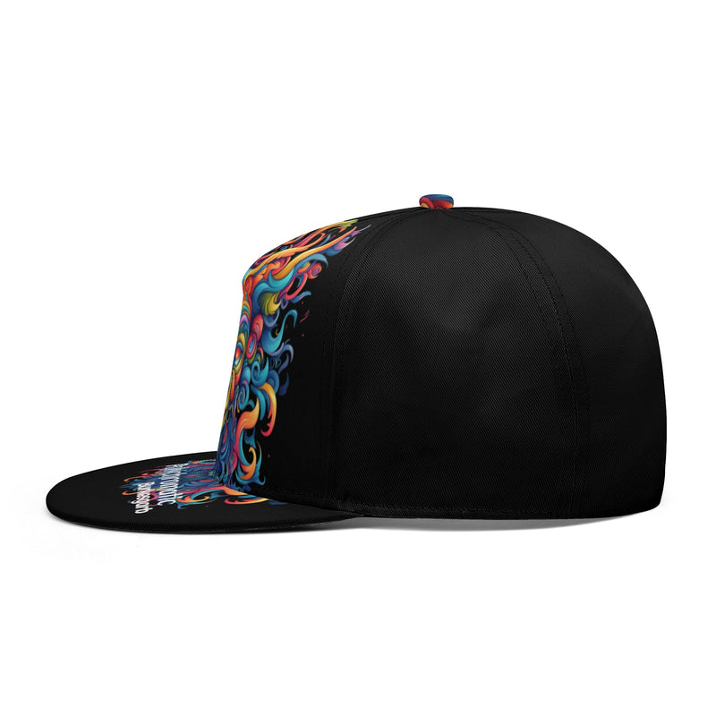 "Complete Your Hip-hop Look with Burkesgarb Polychromatic Hip-hop Snap Cap - Stylish and Trendy"