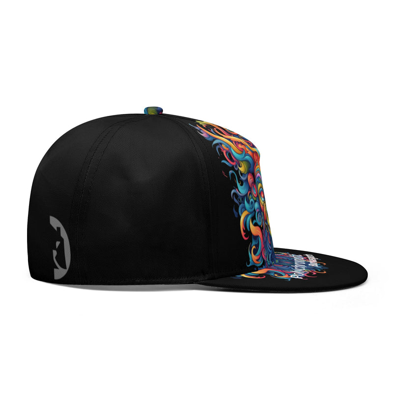 "Complete Your Hip-hop Look with Burkesgarb Polychromatic Hip-hop Snap Cap - Stylish and Trendy"