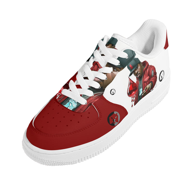 Step into Style and Edginess with Burkesgarb Blood Diamond Mens Low Top Leather Shoes