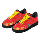 Burkesgarb Red n Yellow Walking Canvas Mens Low Top Leather Shoes - Comfort Meets Style