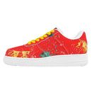 Burkesgarb Red n Yellow Walking Canvas Mens Low Top Leather Shoes - Comfort Meets Style