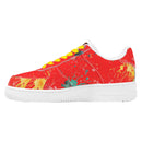 Burkesgarb Red n Yellow Walking Canvas Mens Low Top Leather Shoes - Comfort Meets Style