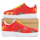 Burkesgarb Red n Yellow Walking Canvas Mens Low Top Leather Shoes - Comfort Meets Style