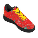 Burkesgarb Red n Yellow Walking Canvas Mens Low Top Leather Shoes - Comfort Meets Style