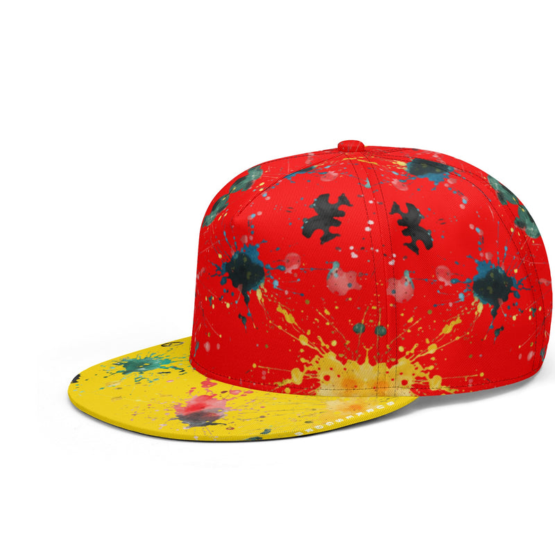 Burkesgarb Red n Yellow Walking Canvas SnapCap - Elevate Your Headwear Game