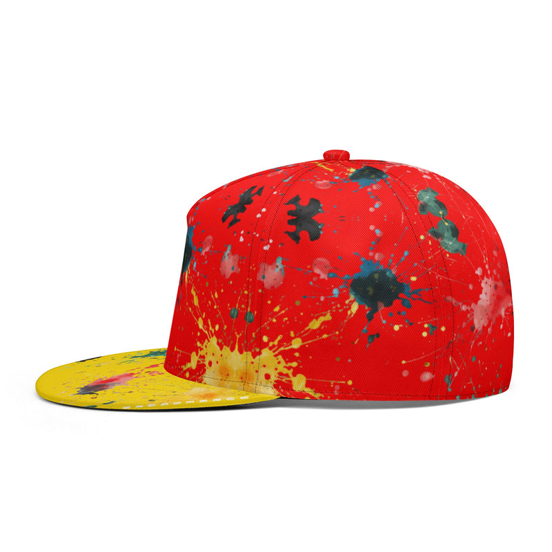 Burkesgarb Red n Yellow Walking Canvas SnapCap - Elevate Your Headwear Game