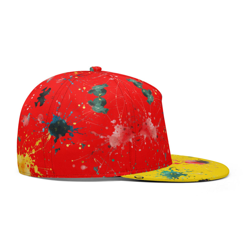 Burkesgarb Red n Yellow Walking Canvas SnapCap - Elevate Your Headwear Game