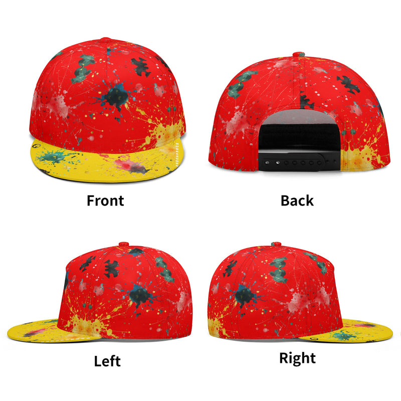 Burkesgarb Red n Yellow Walking Canvas SnapCap - Elevate Your Headwear Game