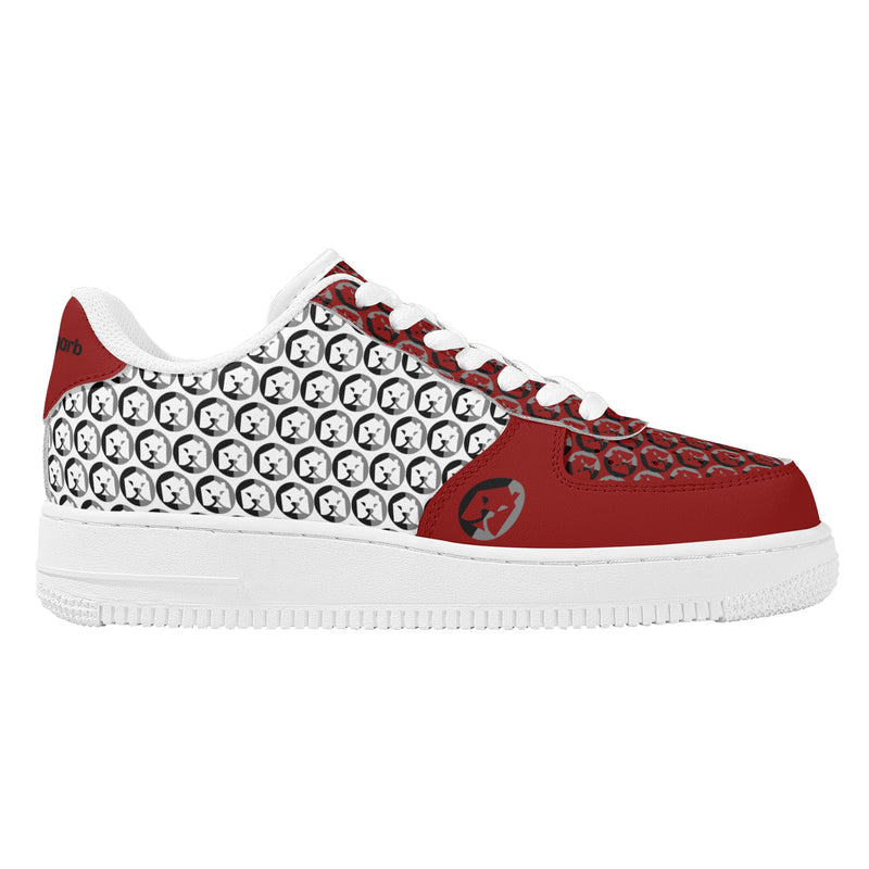 Step into Style: Burkesgarb Logo Statements Men's Low Top Leather Shoes