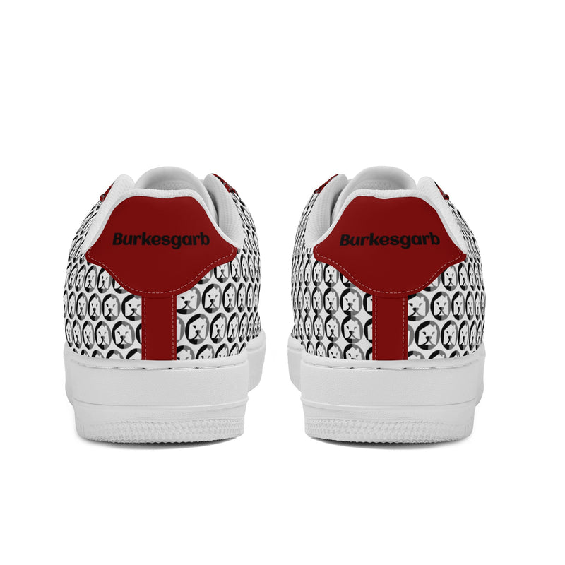 Step into Style: Burkesgarb Logo Statements Men's Low Top Leather Shoes