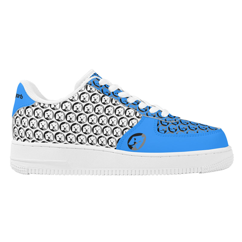 Step into Style: Burkesgarb Logo Statements Men's Low Top Leather Shoes