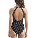 BurkesGarb Womens One Piece Swimsuit Sexy Halter Cut Out Tie Backless Swimwear