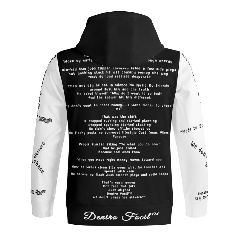 Deniro Focil™ “Easy Money Story” Full Zip Hoodie – Streetwear Fit
