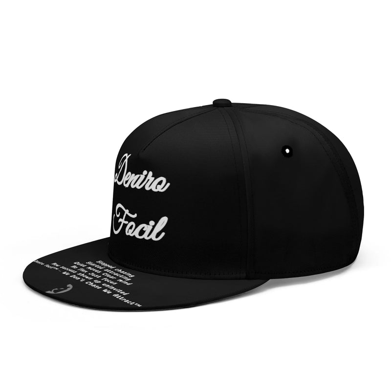 Deniro Focil™ Classic Brim Cap – “We Don’t Chase. We Attract.” Edition (Unisex)