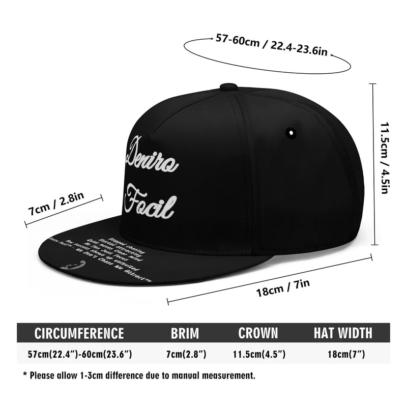Deniro Focil™ Classic Brim Cap – “We Don’t Chase. We Attract.” Edition (Unisex)