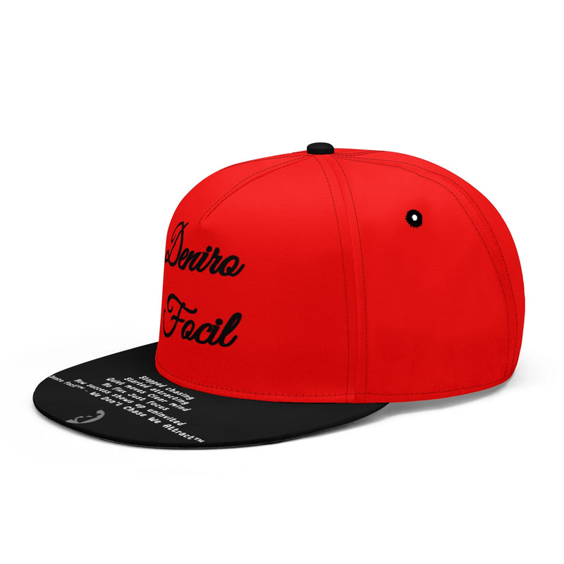 Deniro Focil™ Classic Brim Cap – “We Don’t Chase. We Attract.” Edition (Unisex)