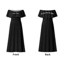 Deniro Focil™ Off-the-Shoulder Wrap Long Dress