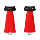 Deniro Focil™ Off-the-Shoulder Wrap Long Dress