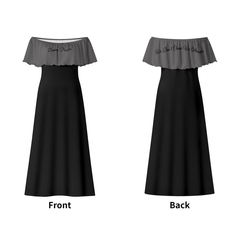 Deniro Focil™ Off-the-Shoulder Wrap Long Dress