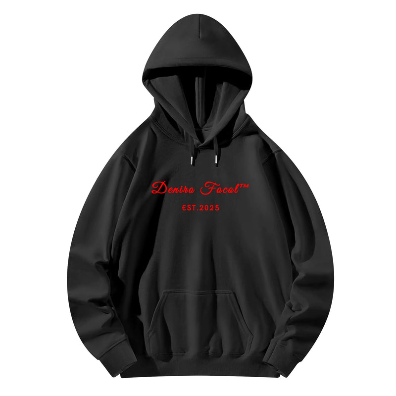 Deniro Focil™ Unisex Hoodie Front & Back Print est. 2025 Streetwear