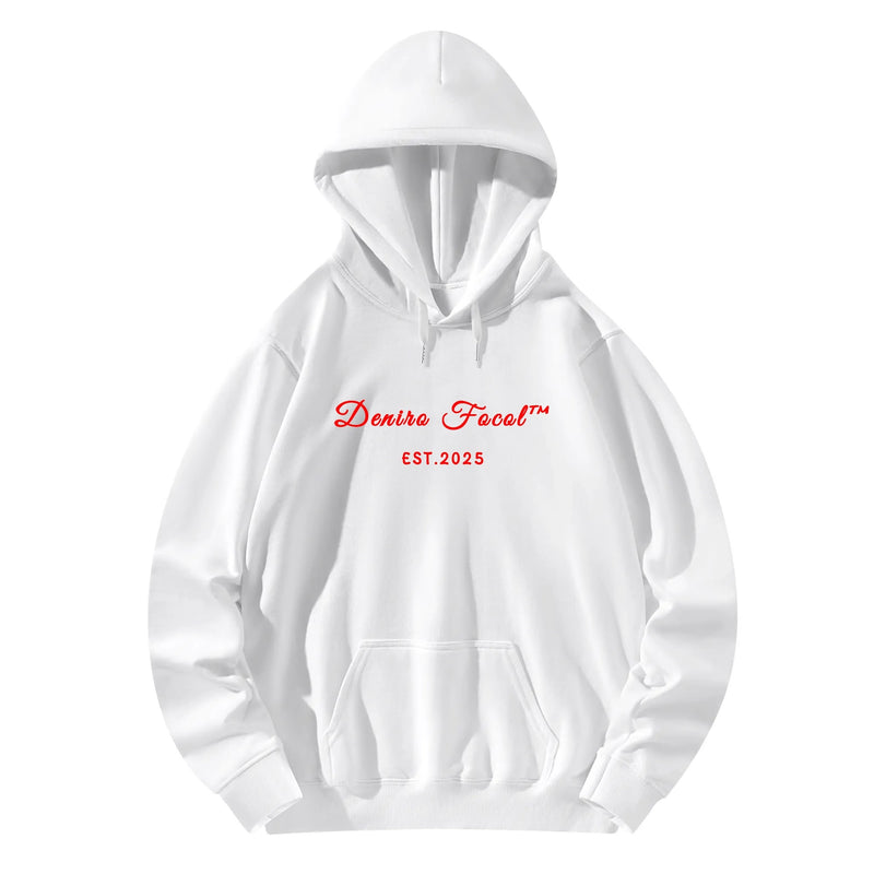 Deniro Focil™ Unisex Hoodie Front & Back Print est. 2025 Streetwear
