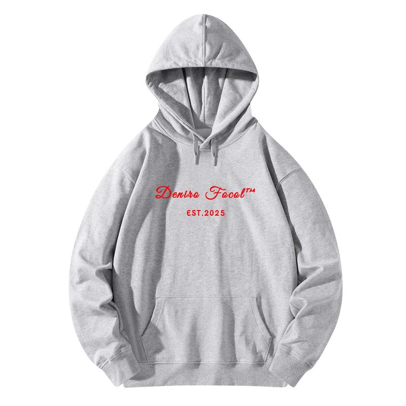 Deniro Focil™ Unisex Hoodie Front & Back Print est. 2025 Streetwear