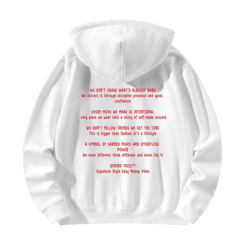 Deniro Focil™ Unisex Hoodie Front & Back Print est. 2025 Streetwear