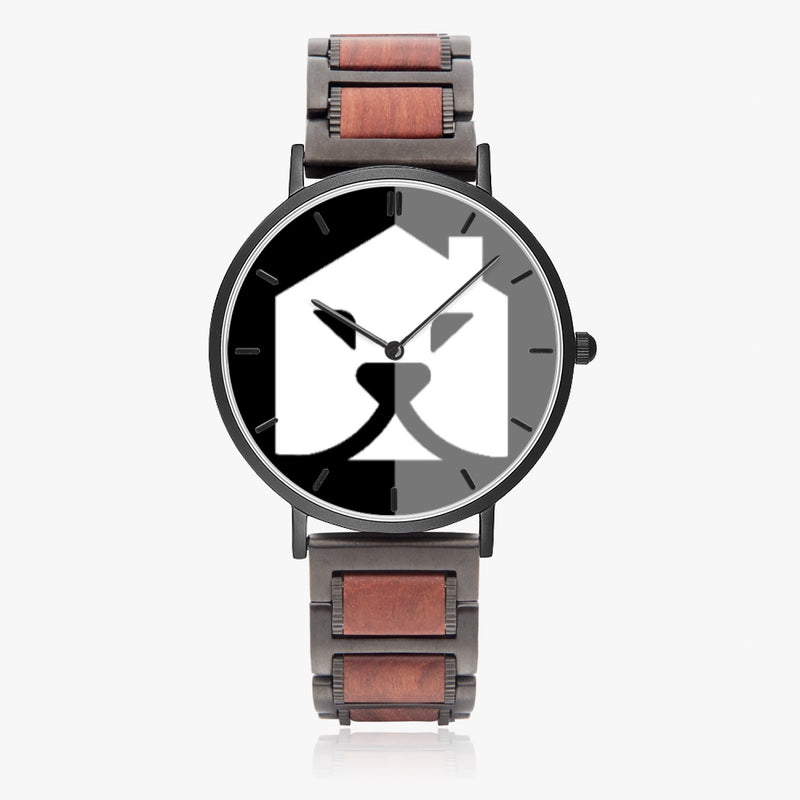 "Burkesgarb New Wooden Strap Quartz Watch - Stylish and Sustainable Timepiece"