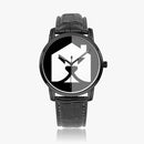 "Elevate Your Style with Burkesgarb's Leather Band Wide Type Quartz Watch"