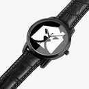 "Elevate Your Style with Burkesgarb's Leather Band Wide Type Quartz Watch"