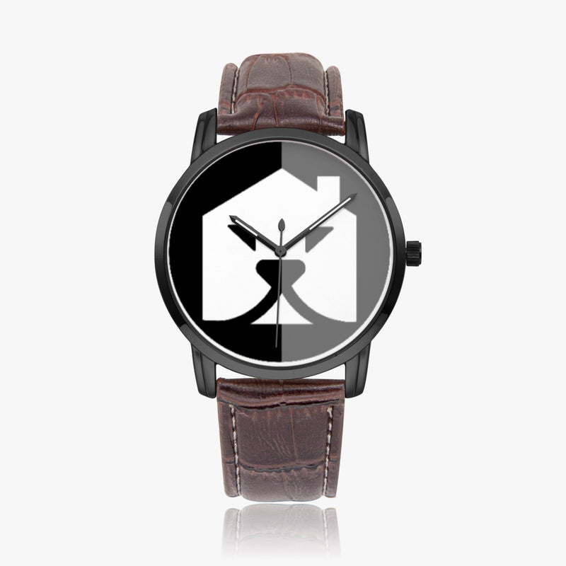 "Elevate Your Style with Burkesgarb's Leather Band Wide Type Quartz Watch"